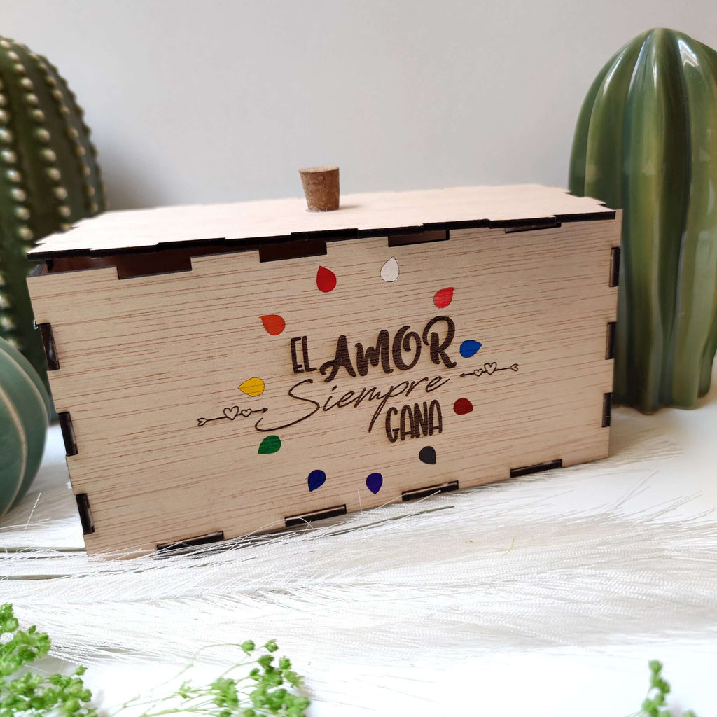 Caja personalizada frase