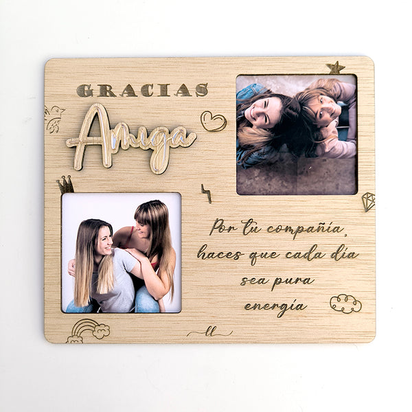 Marco de fotos Personalizado "Gracias Amiga"