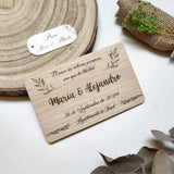 Invitación de Boda de Madera